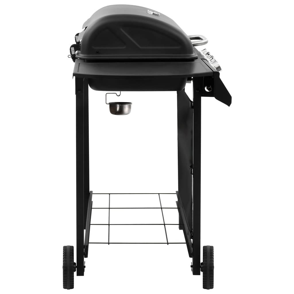 vidaXL Gas BBQ Grill with 4 Burners Black (FR/BE/IT/UK/NL only)