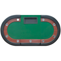 vidaXL 10-Player Poker Table with Dealer Area and Chip Tray Green - Ultimate Casino Experience at Home