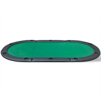 vidaXL 10-Player Foldable Poker Tabletop Green - Casino-Grade, Foldable Design, Carrying Bag Included