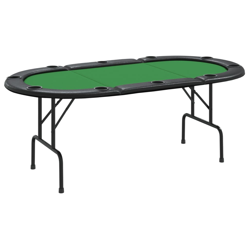 vidaXL 10-Player Folding Poker Table Green | Host Professional Poker Nights