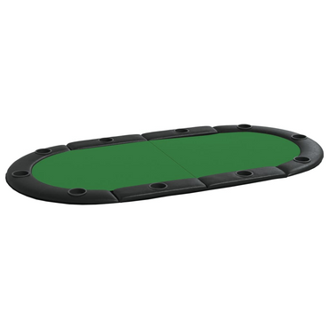 vidaXL 10-Player Folding Poker Tabletop Green 208x106x3 cm - Professional Poker Game