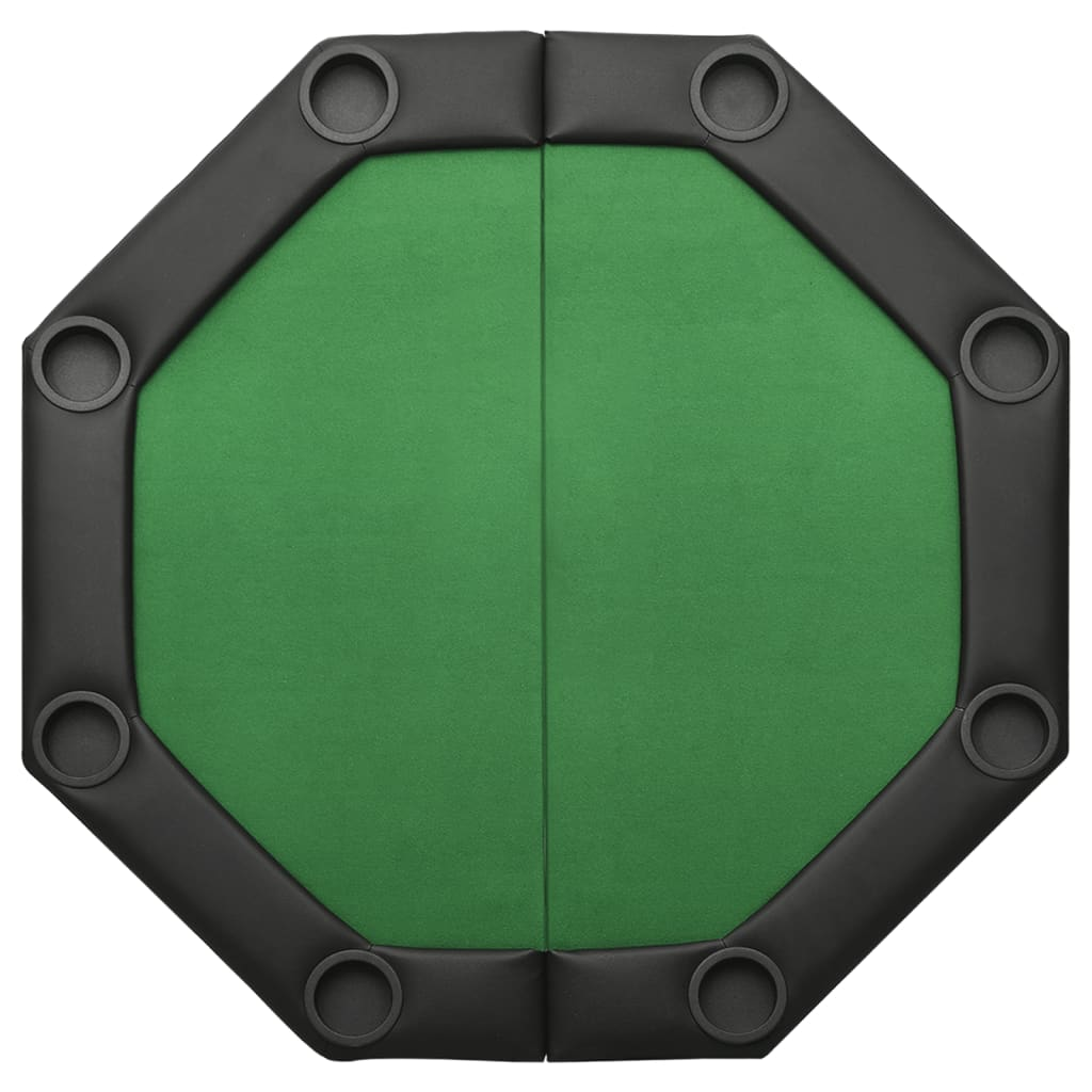 vidaXL 8-Player Folding Poker Table Green 108x108x75 cm