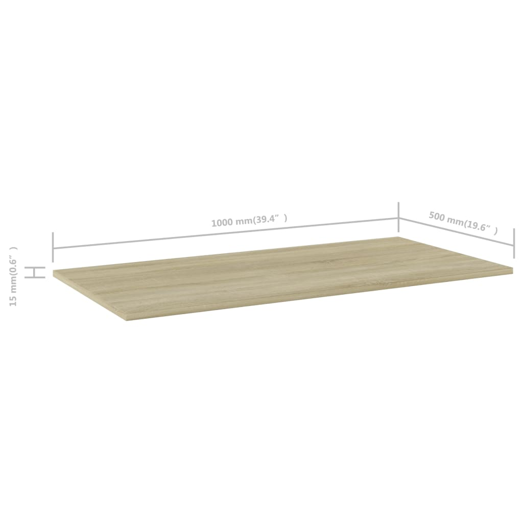 vidaXL Bookshelf Boards 4 pcs Sonoma Oak 100x50x1.5 cm Engineered Wood - Affordable and Stylish Storage Solutions