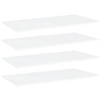 vidaXL Bookshelf Boards 4 pcs White 100x50x1.5 cm Engineered Wood - Storage Solution