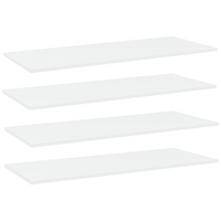 vidaXL Bookshelf Boards 4 pcs White 100x40x1.5 cm Engineered Wood - Convenient and Stylish Storage Solution