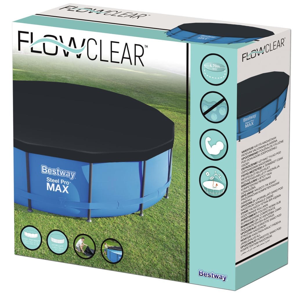 Bestway Pool Cover Flowclear 457 cm - Keep Your Pool Clean and Protected