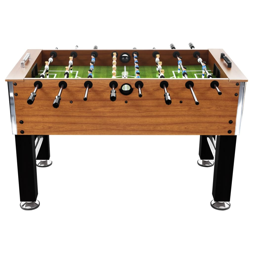 vidaXL Football Table Steel 60 kg - Light Brown and Black | Buy Online