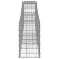 vidaXL Arched Gabion Baskets - Set of 20 | Galvanised Iron | 400x50x80/100 cm