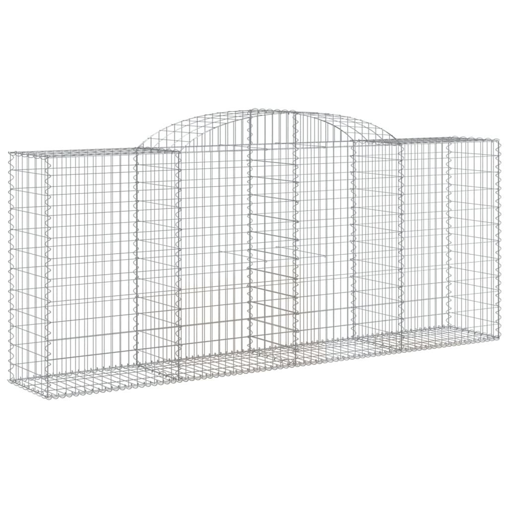 vidaXL Arched Gabion Baskets | Set of 20 | Galvanised Iron - Enhance Your Garden