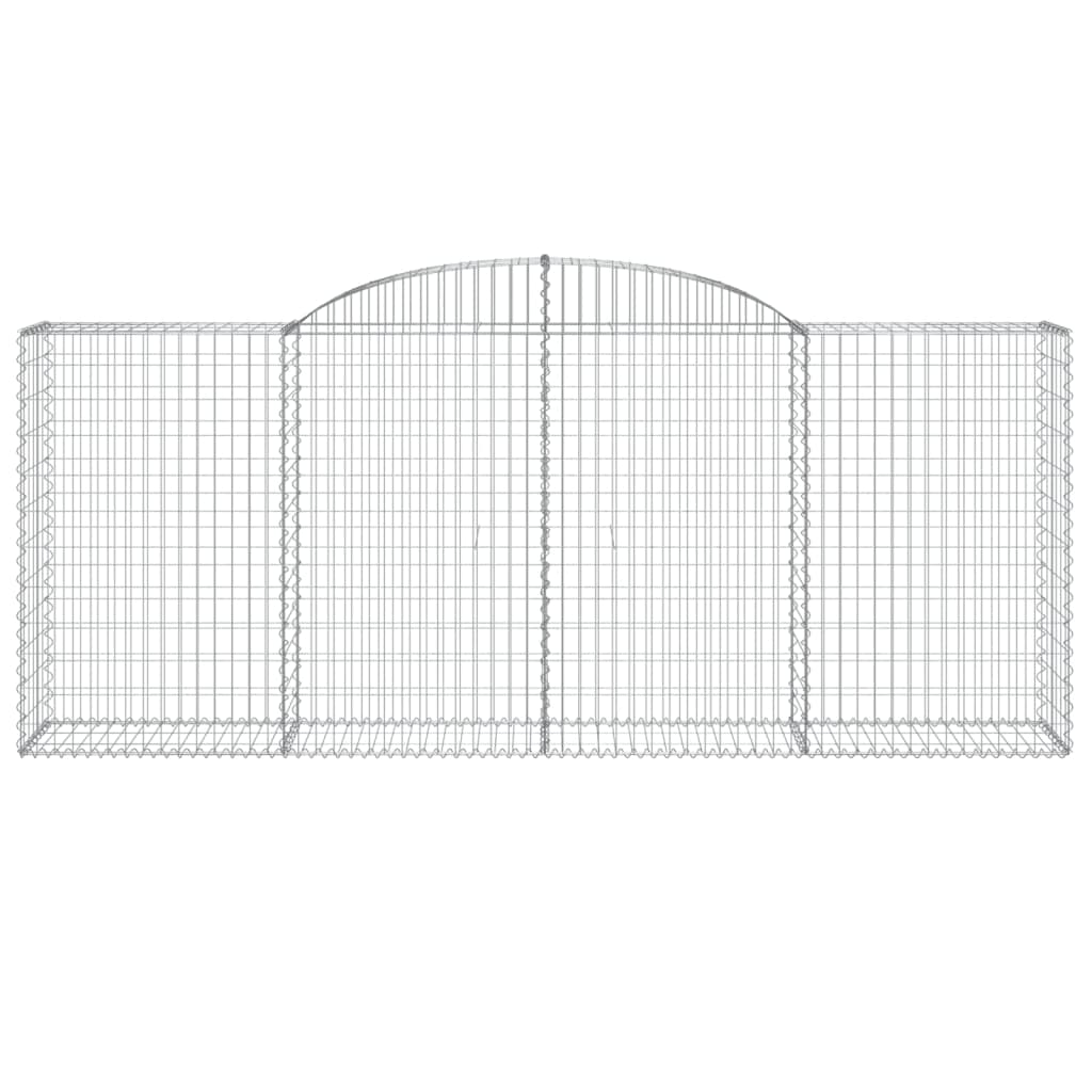 vidaXL Arched Gabion Baskets | Set of 20 | Galvanised Iron - Enhance Your Garden