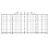 vidaXL Arched Gabion Baskets | Set of 20 | Galvanised Iron - Enhance Your Garden