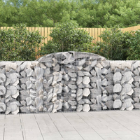 vidaXL Arched Gabion Baskets 30 pcs 300x50x100/120 cm - Galvanised Iron