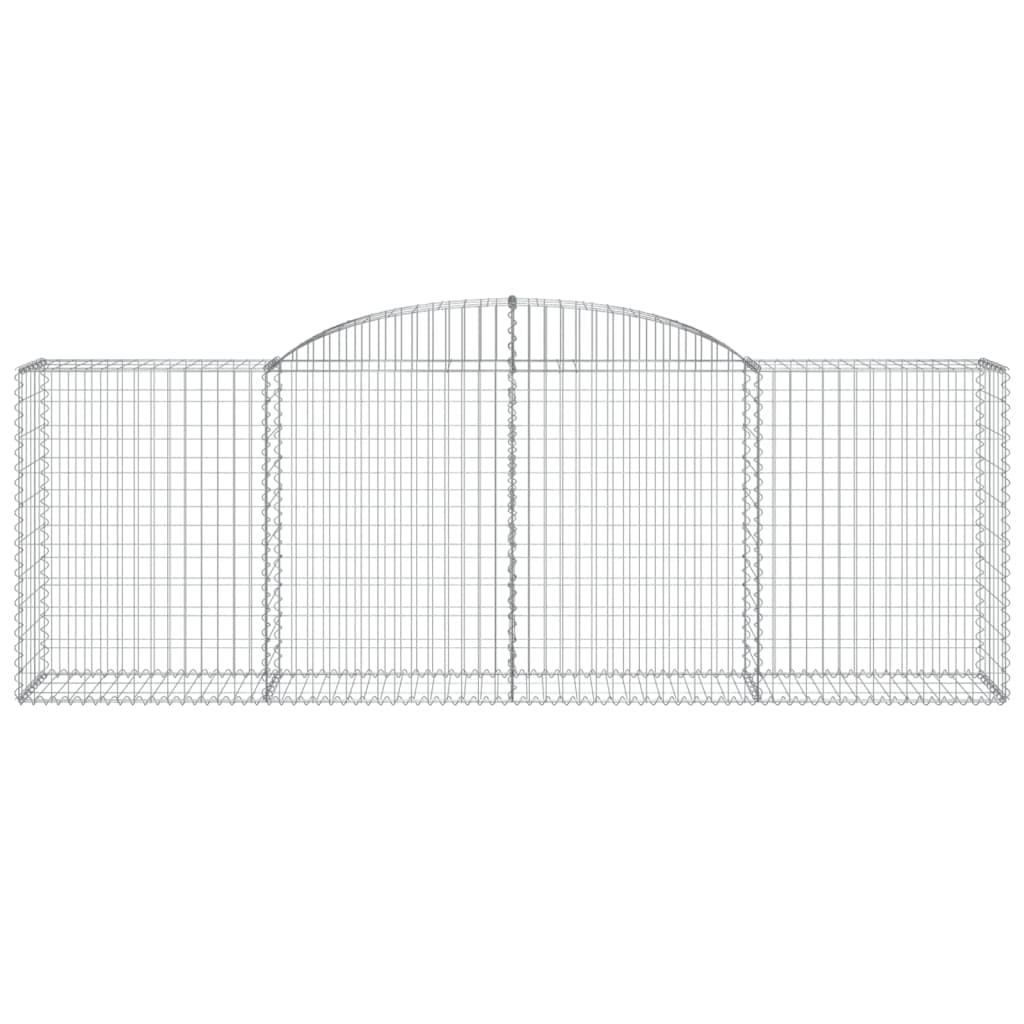 vidaXL Arched Gabion Baskets 30 pcs 300x50x100/120 cm - Galvanised Iron