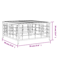 vidaXL Garden Table Anthracite 70x70x34 cm Poly Rattan - Weather-Resistant Outdoor Furniture