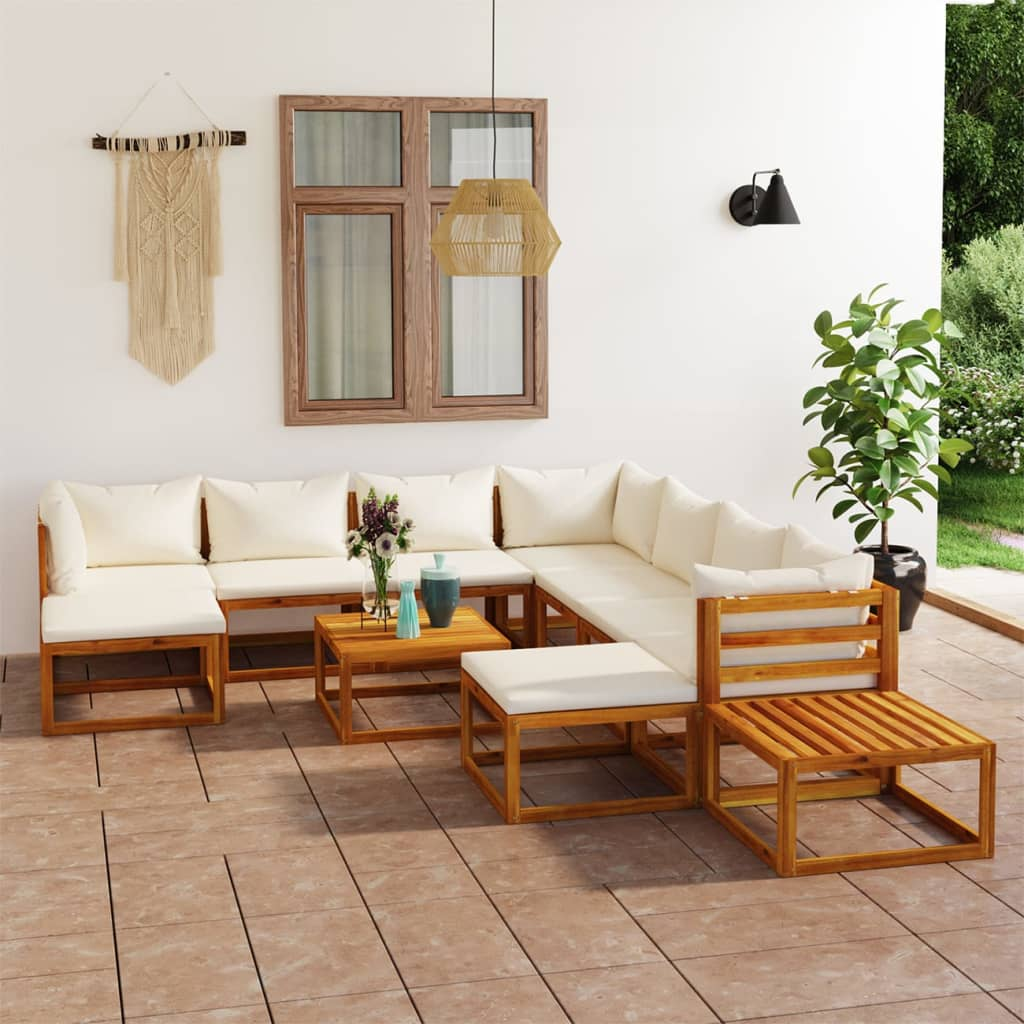 vidaXL 12 Piece Garden Lounge Set with Cushions Solid Wood Acacia | Outdoor Furniture