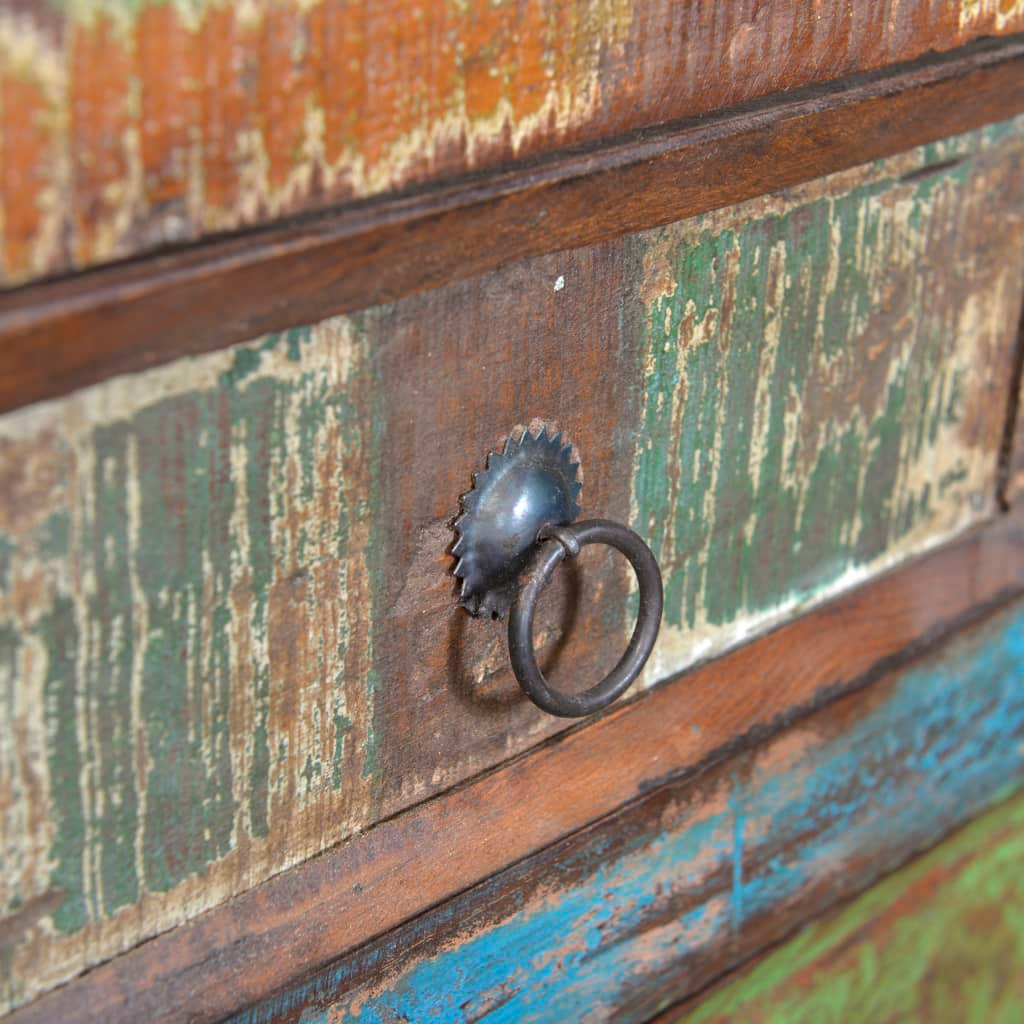 Reclaimed Wood Bookshelf Bookcase | 5 Drawers & 2 Doors | Antique-Style Furniture