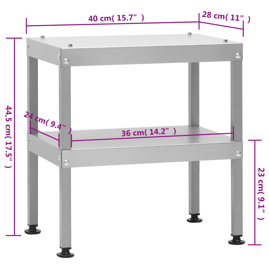 vidaXL BBQ Oven Smoker with Table - Galvanised Steel | Outdoor Cooking and Grilling