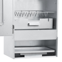 vidaXL BBQ Oven Smoker with Table Galvanised Steel