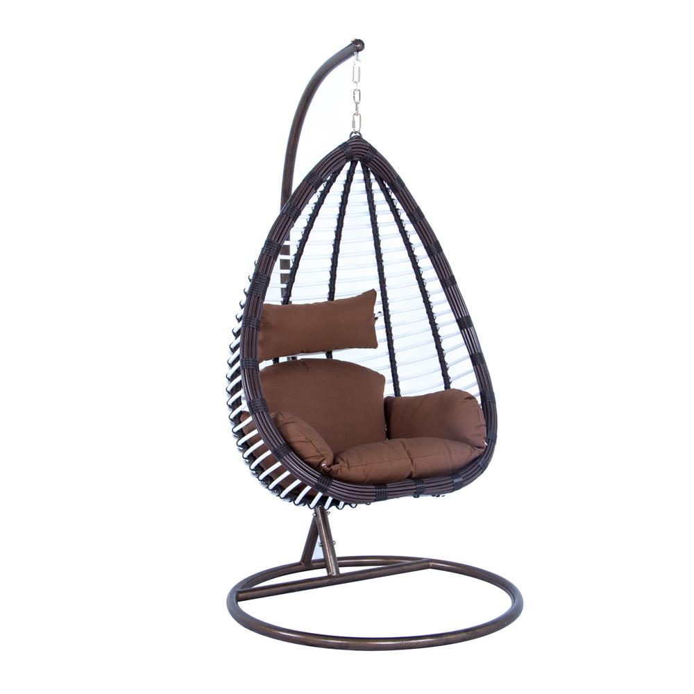 Wicker Hanging Egg Swing Chair Indoor Outdoor Use