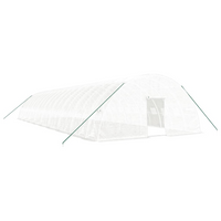 vidaXL Greenhouse with Steel Frame White 108 m² 18x6x2.85 m - Protect Your Plants in Style