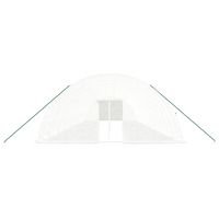 vidaXL Greenhouse with Steel Frame White 108 m² 18x6x2.85 m - Protect Your Plants in Style