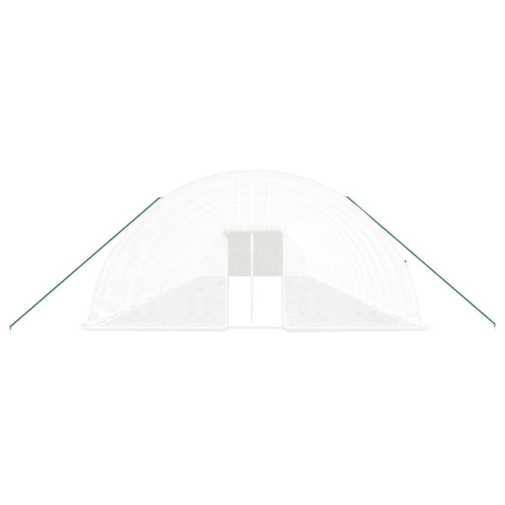 vidaXL Greenhouse with Steel Frame White 120 m² 20x6x2.85 m