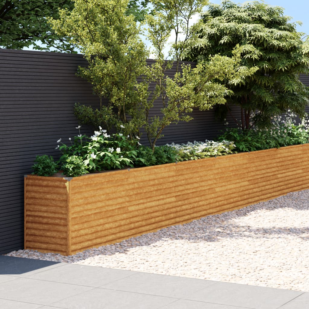 vidaXL Garden Raised Bed 960x50x69 cm Corten Steel