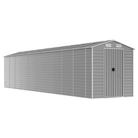 vidaXL Garden Shed Light Grey - Galvanised Steel | Outdoor Storage Solution