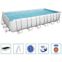 Bestway Power Steel Swimming Pool Set Rectangular 732x366x132 cm