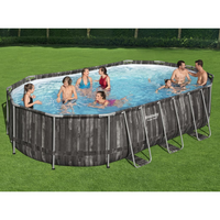 Bestway Power Steel Swimming Pool Set Oval 488x305x107 cm - Durable and Stable