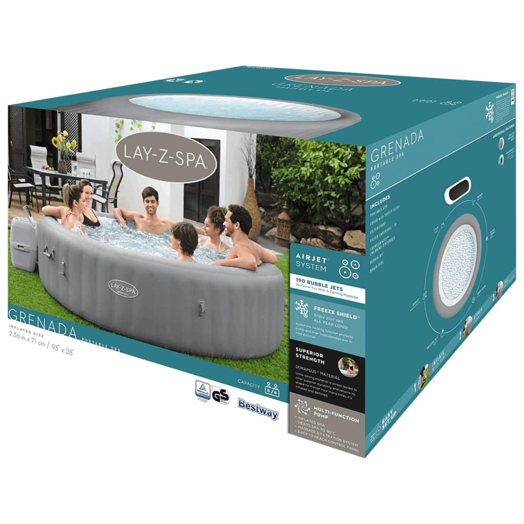 Bestway Lay-Z-Spa Grenada Airjet Round Hot Tub