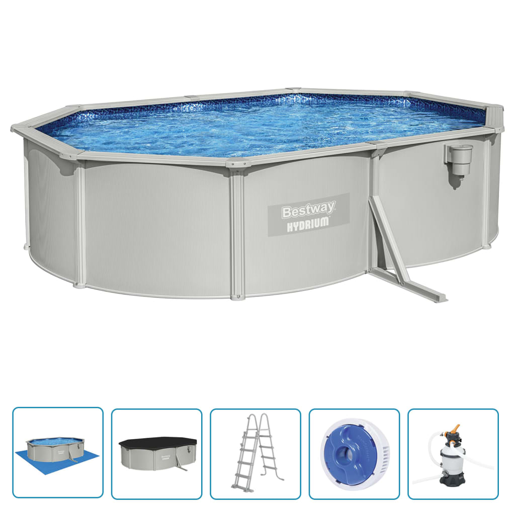 Bestway Hydrium Swimming Pool Set 500x360x120 cm - Premium Steel Construction | Easy Setup