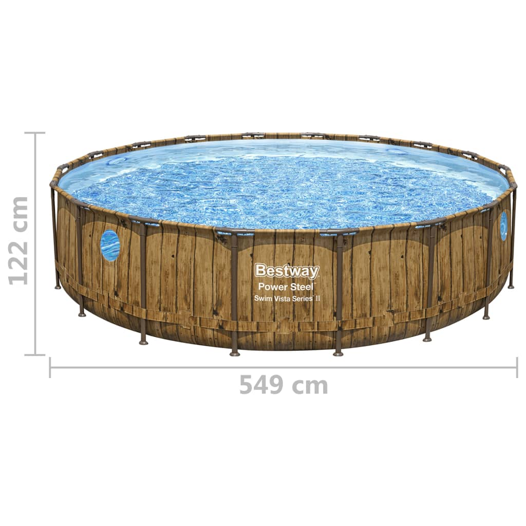 Bestway Power Steel Swimming Pool Set 549x122 cm - Durable & Stylish