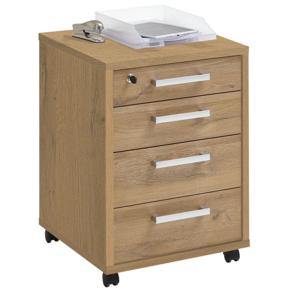 FMD Mobile Drawer Cabinet 48x49.5x65.5 cm Oak - Durable Storage Solution