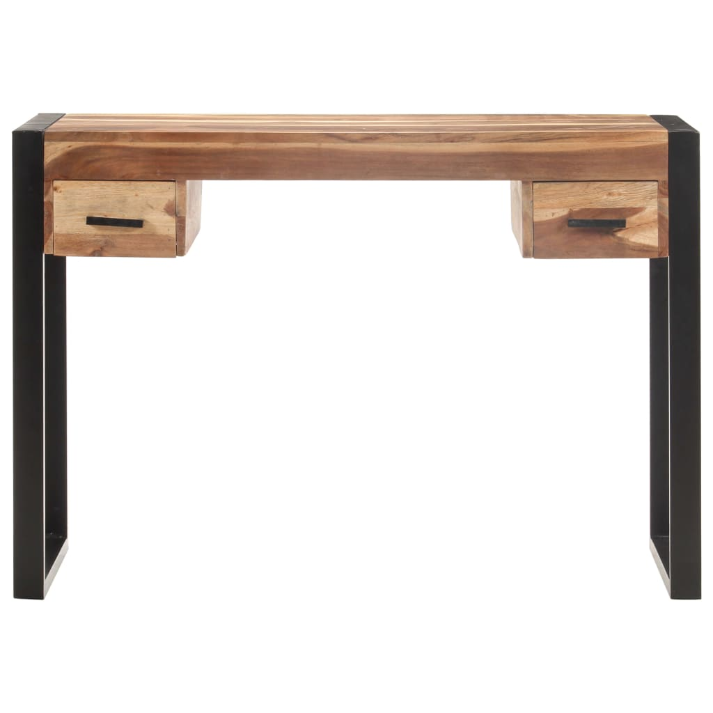 vidaXL Desk 110x50x76 cm Solid Wood with Sheesham Finish - Buy Online