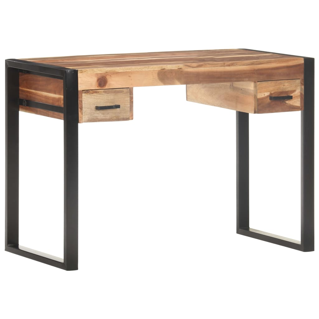 vidaXL Desk 110x50x76 cm Solid Wood with Sheesham Finish - Buy Online