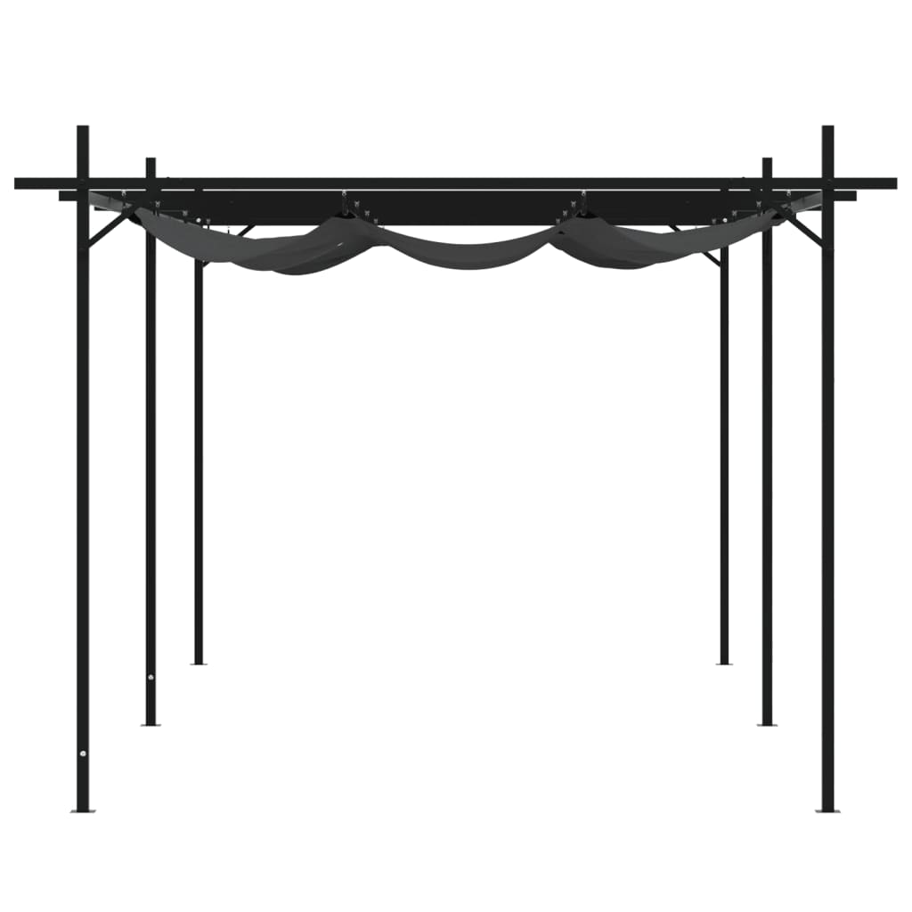 vidaXL Pergola with Retractable Roof Anthracite 589x292x230 cm