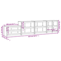 vidaXL Outdoor Kitchen Cabinets - White Solid Wood Pine | Convenient Storage Space