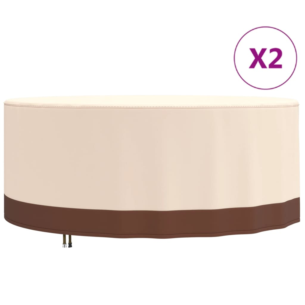 vidaXL Garden Furniture Covers 2 pcs Ø 213x71 cm - Waterproof and UV-Resistant