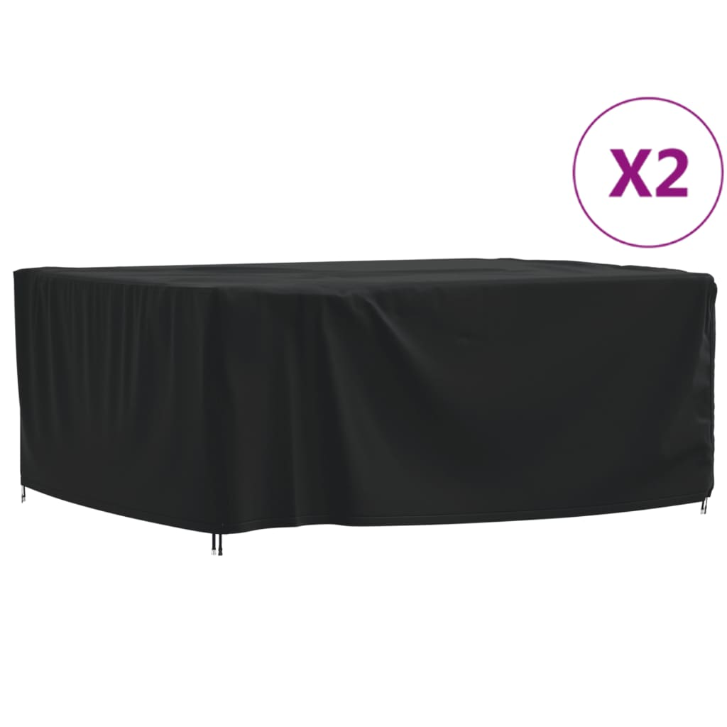 vidaXL Garden Furniture Covers 2 pcs 242x182x100 cm 420D Oxford Fabric - Waterproof, UV-Resistant, and Tear-Resistant