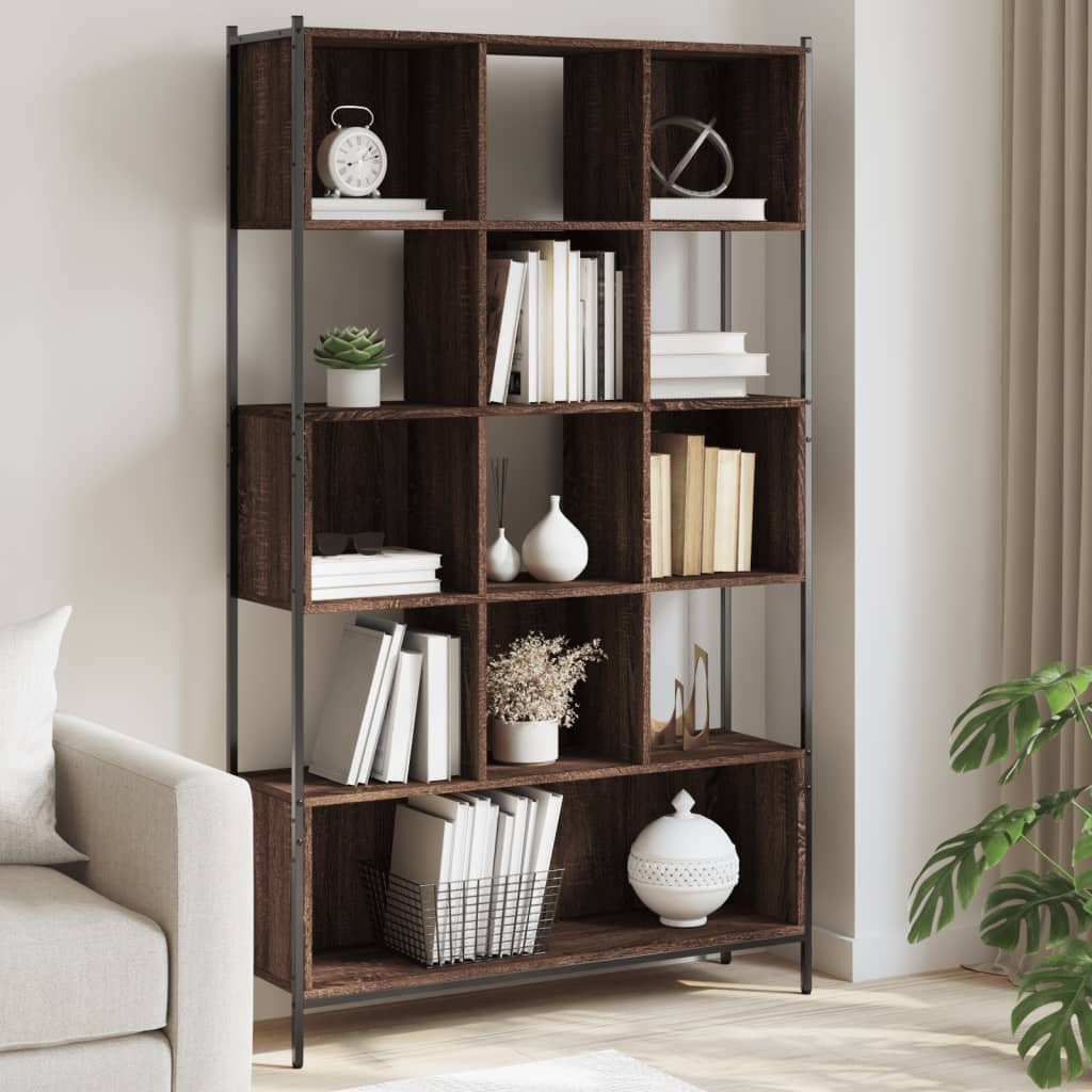 vidaXL Bookcase Brown Oak 102x28x172 cm | Engineered Wood