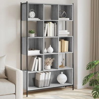 vidaXL Bookcase Grey Sonoma 102x28x172 cm Engineered Wood