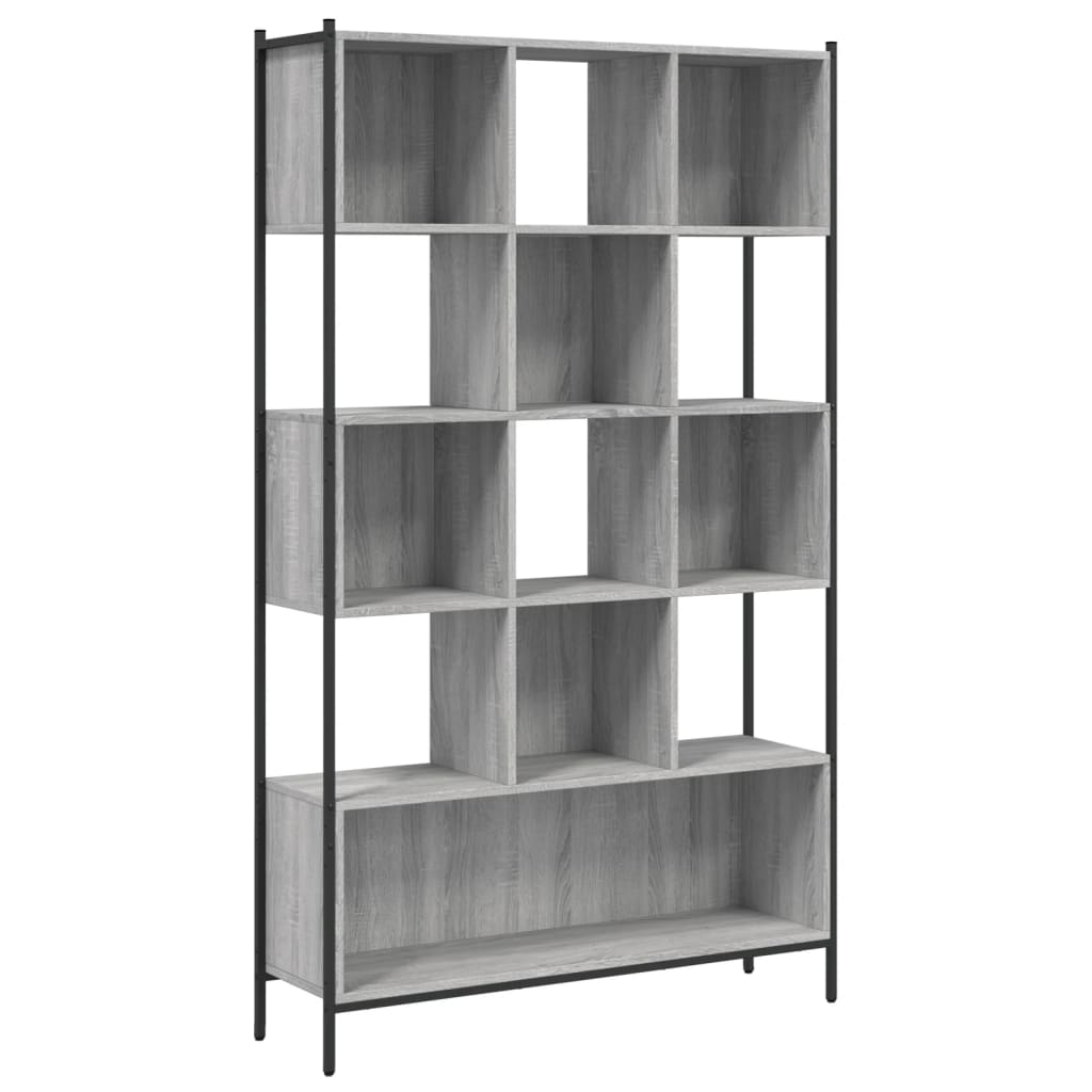 vidaXL Bookcase Grey Sonoma 102x28x172 cm Engineered Wood