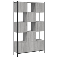 vidaXL Bookcase Grey Sonoma 102x28x172 cm Engineered Wood