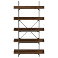 vidaXL Bookcase 5-Tier Brown Oak 100x33x180.5 cm Engineered Wood