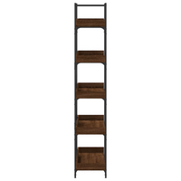 vidaXL Bookcase 5-Tier Brown Oak 100x33x180.5 cm Engineered Wood