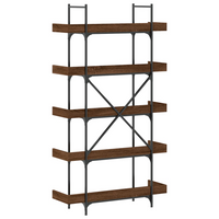 vidaXL Bookcase 5-Tier Brown Oak 100x33x180.5 cm Engineered Wood