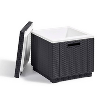 Keter Cooler Box Ice Cube Graphite - Portable Outdoor Ice Cooler