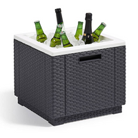 Keter Cooler Box Ice Cube Graphite - Portable Outdoor Ice Cooler