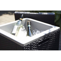 Keter Cooler Box Ice Cube Graphite - Portable Outdoor Ice Cooler